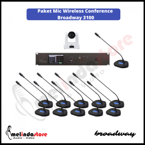Mic Wireless Conference Broadway ZW3100 - 11 Mic + Camera PTZ